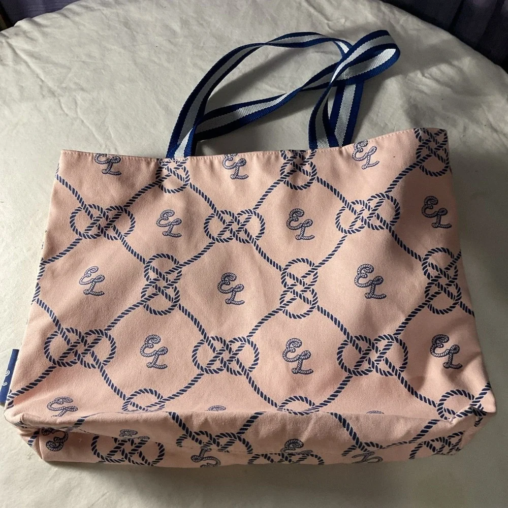Estee Lauder pink blue tote Bag Hand Shoulder Weekender shopper Large cotton NEW